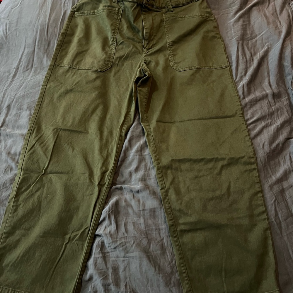 Universal Thread Green Straight Leg Pants Utilitarian Style